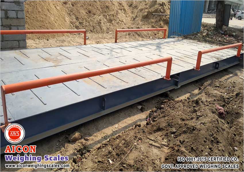 Truck Weighing Scales manufacturers in India. RCC Concrete Truck Weighbridge Exporters Company, Dharamkanta Weight Machine Turnkey Project Installation, Ludhiana, Punjab