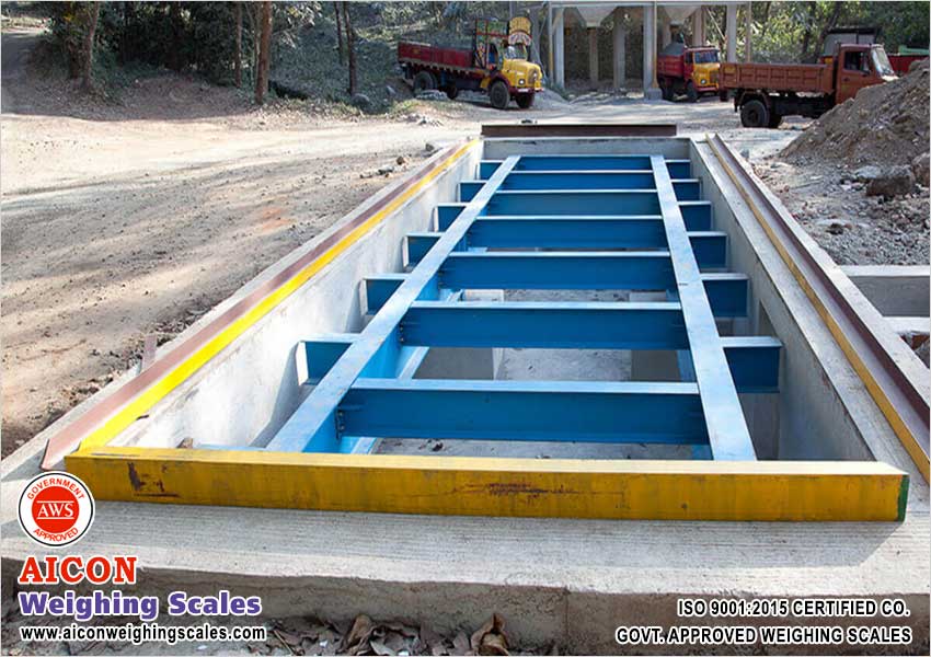 Truck Weighing Scales manufacturers in India. RCC Concrete Truck Weighbridge Exporters Company, Dharamkanta Weight Machine Turnkey Project Installation, Ludhiana, Punjab