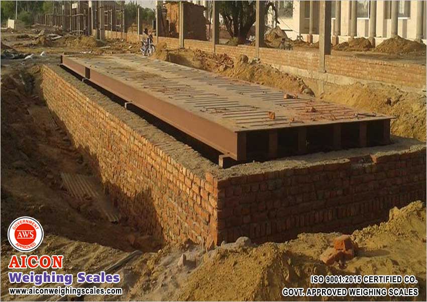 Truck Weighing Scales manufacturers in India. RCC Concrete Truck Weighbridge Exporters Company, Dharamkanta Weight Machine Turnkey Project Installation, Ludhiana, Punjab