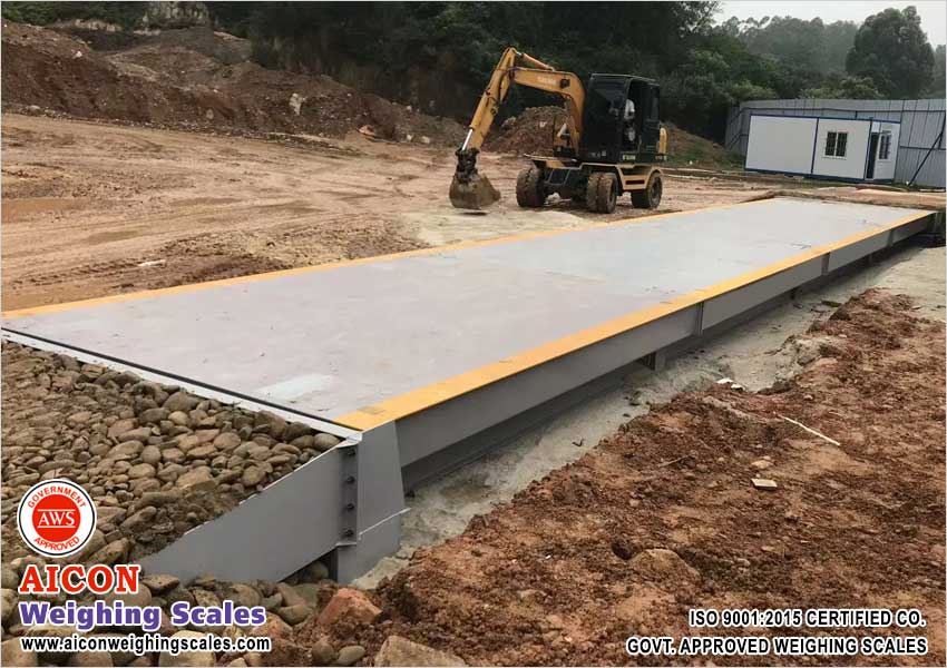 Truck Weighing Scales manufacturers in India. RCC Concrete Truck Weighbridge Exporters Company, Dharamkanta Weight Machine Turnkey Project Installation, Ludhiana, Punjab