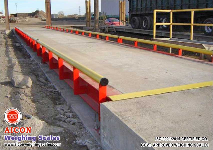 Truck Weighing Scales manufacturers in India. RCC Concrete Truck Weighbridge Exporters Company, Dharamkanta Weight Machine Turnkey Project Installation, Ludhiana, Punjab