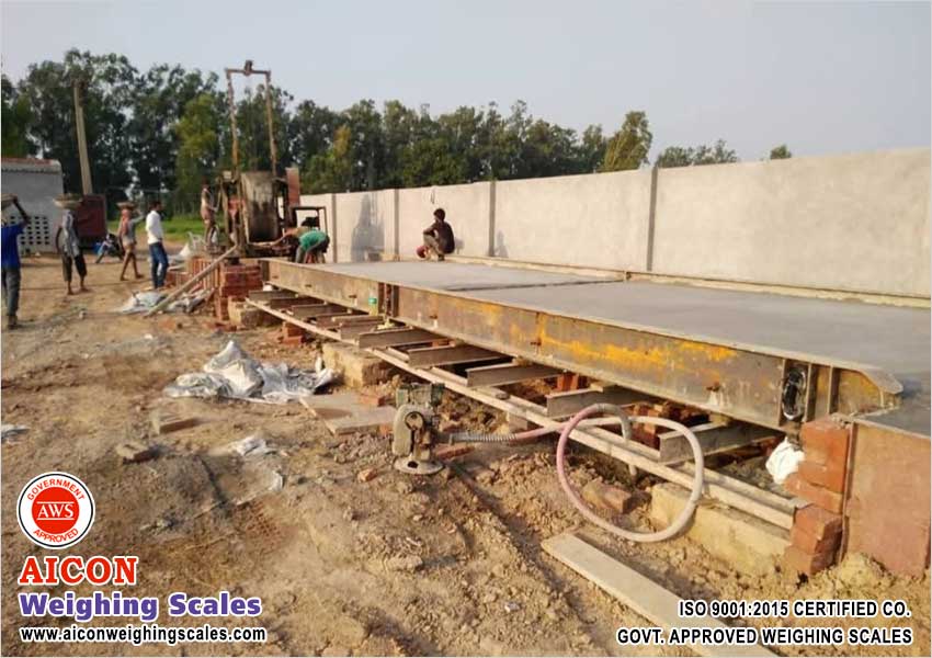 Truck Weighing Scales manufacturers in India. RCC Concrete Truck Weighbridge Exporters Company, Dharamkanta Weight Machine Turnkey Project Installation, Ludhiana, Punjab