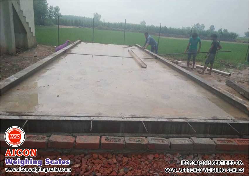Truck Weighing Scales manufacturers in India. RCC Concrete Truck Weighbridge Exporters Company, Dharamkanta Weight Machine Turnkey Project Installation, Ludhiana, Punjab